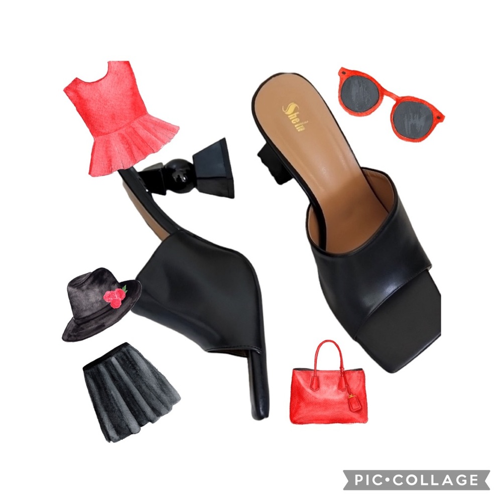 Sheln Block Bubble heel slide in Sandals.